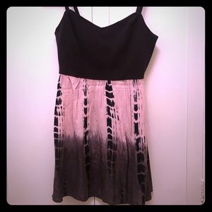 Black Pink and Grey babydoll dress medium AEO